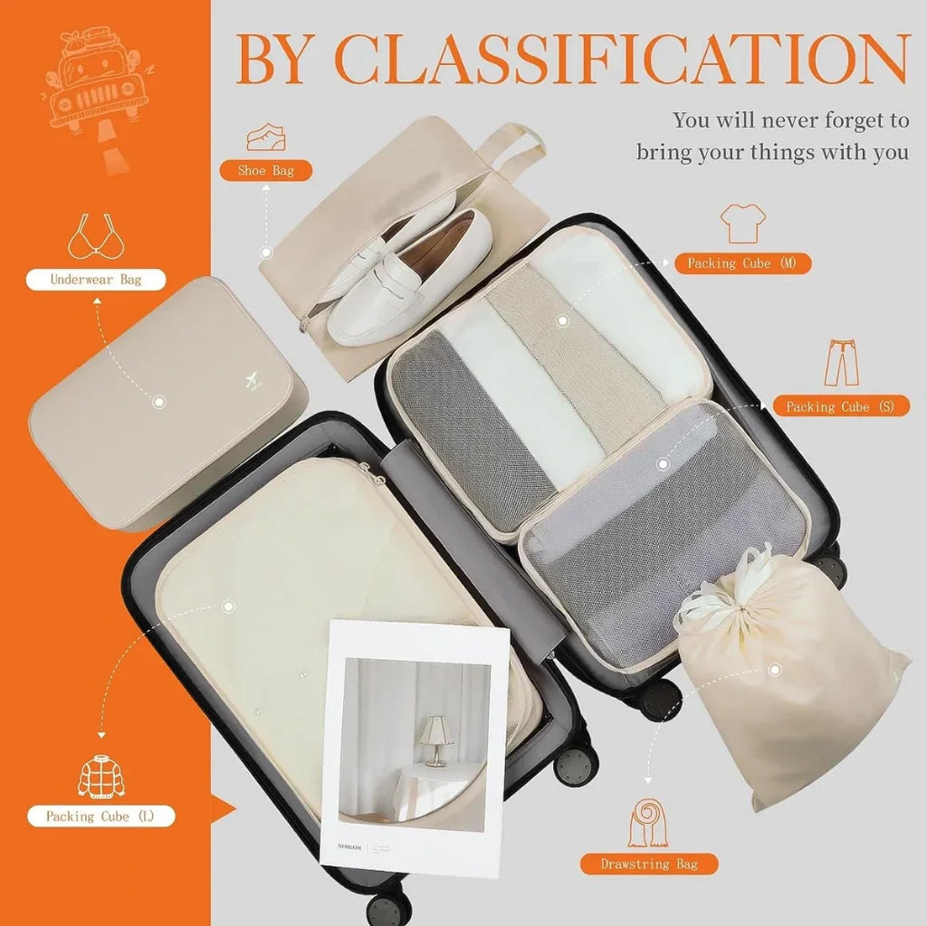 Packing Cubes for Travel | (Pack Of 6)