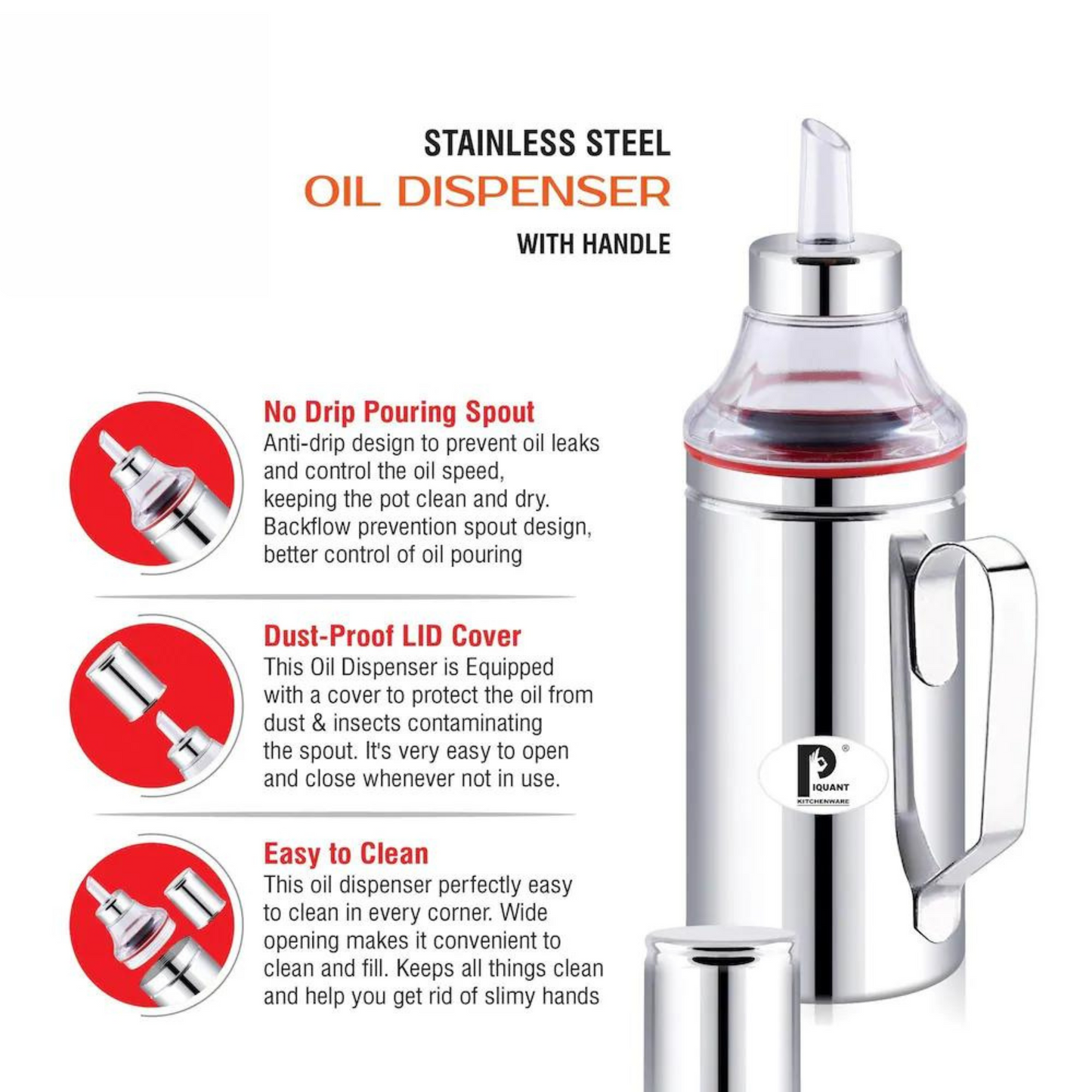 Stainless Steel OIL DISPENSER 1000 ML (BUY 1 GET 1 FREE) š„