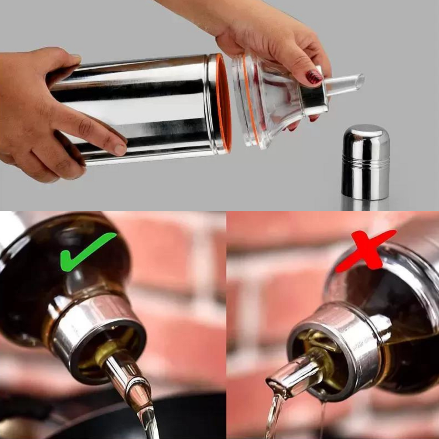 Stainless Steel OIL DISPENSER 1000 ML (BUY 1 GET 1 FREE) š„