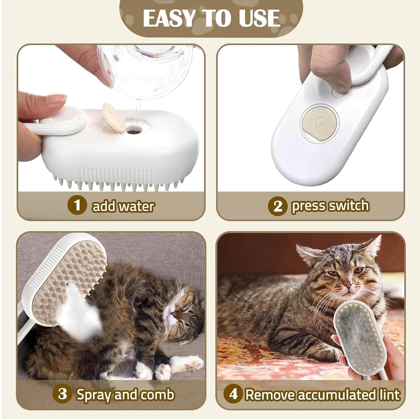 3 in 1 Pet Hair Removal Comb - 50% OFF🔥