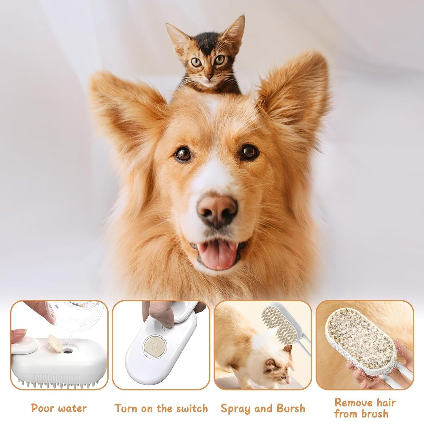 3 in 1 Pet Hair Removal Comb - 50% OFF🔥