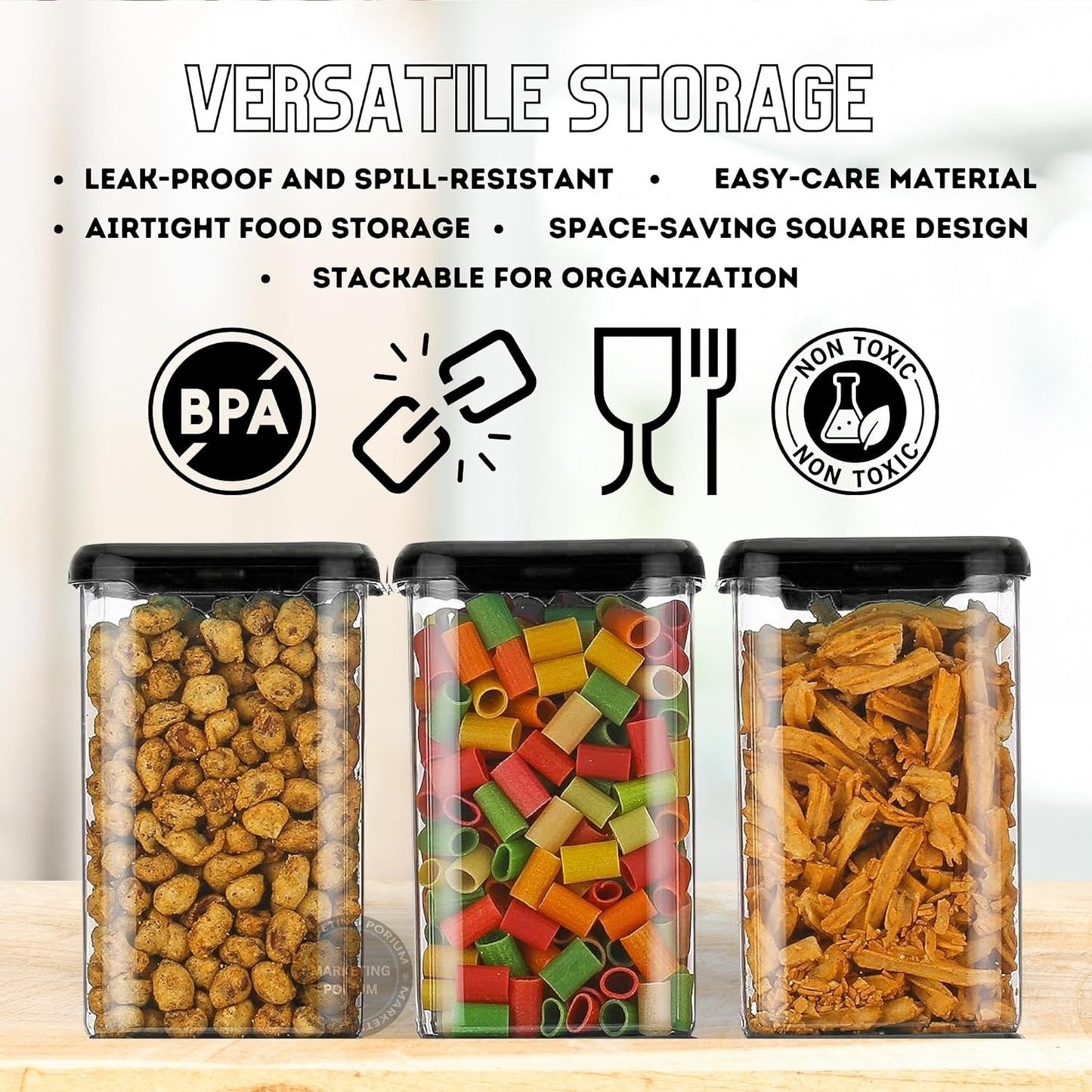 Air Tight Container 1100 ML - Pack of 6