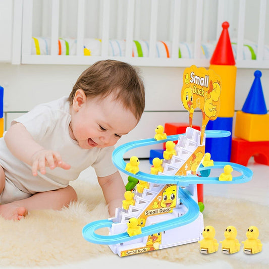 Fun Duck Slide Toy Set with Lights and Music